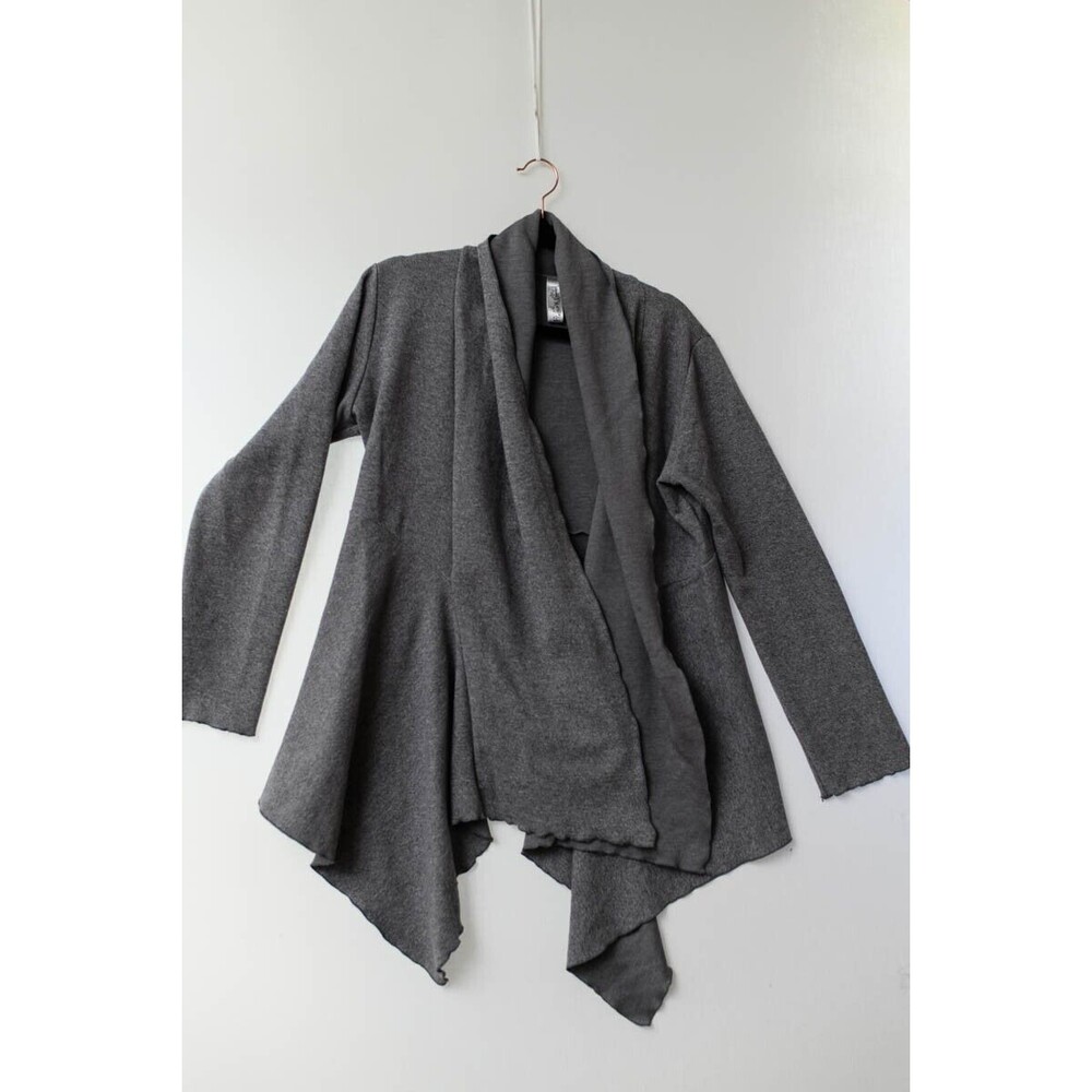 Flutter Squeak Gray Open Cardigan Asymmetrical M … - image 1